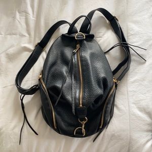 Rebecca Minkoff black leather backpack